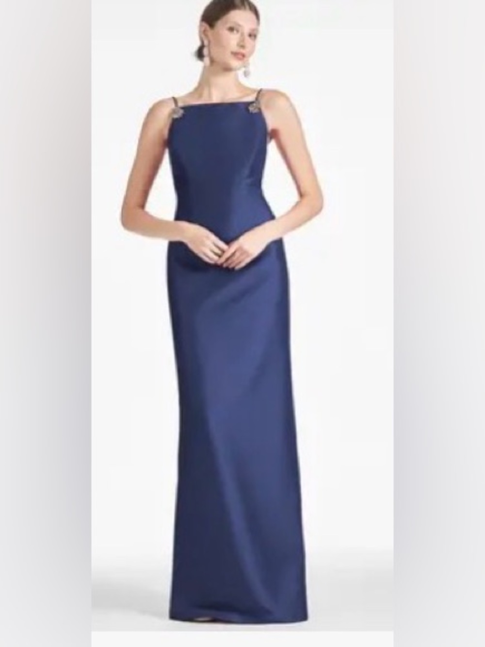 Sachin + Babi Pryce Embellished Column Gown in Navy